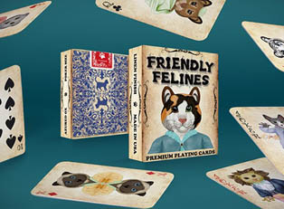  Friendly Feline Playing Cards 